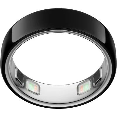 أورا (Oura) خاتم ذكي 5، متتبع اللياقة والنوم - أسود - مقاس 9