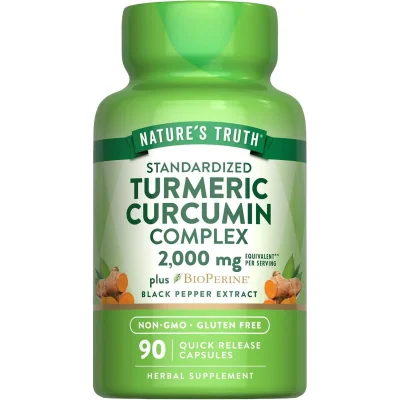 نشرز تروث (Natures Truth) تورميريك كوركومين كومبلكس، دعم قوي مضاد للأكسدة والالتهابات، كبسولات - 90 كبسولة