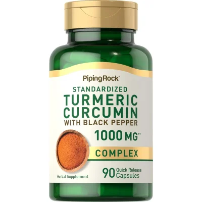 بايبنج روك (PipingRock) تورميريك كوركومين كومبلكس، مضاد للأكسدة ومضاد للالتهابات، كبسولات - 90 كبسولة