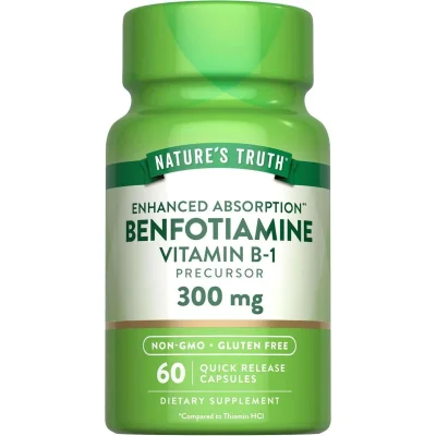 Nature's Truth Benfotiamine for Healthy Nerve Function Support, Capsules - 60 Count