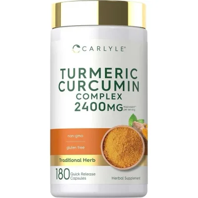 Carlyle Turmeric Curcumin Complex, Antioxidant & Healthy Inflammatory Response Support, Capsules - 180 Count