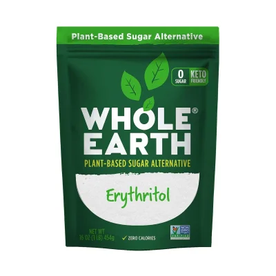 Whole Earth 100% Erythritol Sweetener, Natural Sugar Alternative, Zero Calorie - 16 Oz
