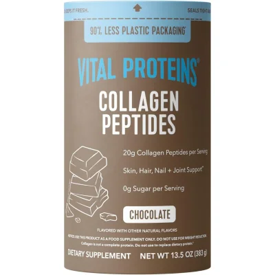 بودرة الكولاجين (Collagen Peptides) فايتال بروتينز - نكهة الشوكولاتة - 383 غرام