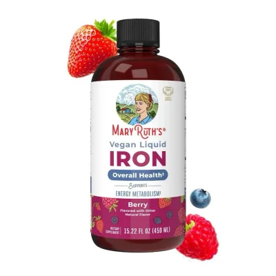 Mary Ruth's Plant-Based Liquid Iron Supplement - Solution by Mary Ruth's - 15.22 fl oz (450 ml)