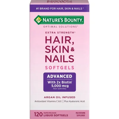 Nature's Bounty (Nature's Bounty) للشعر والبشرة والأظافر، جل سائل - 120 كبسولة