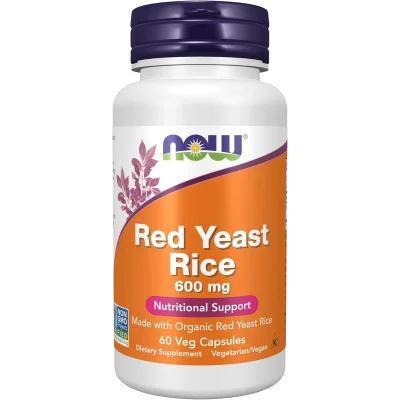 NOW Foods Red Yeast Rice Supplement, Vegetarian Capsules - 60 Count
