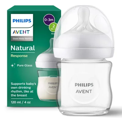 فيليبس أفنت (Philips Avent) رضّاعة طبيعية استجابة طبيعية، زجاج - 120 مل