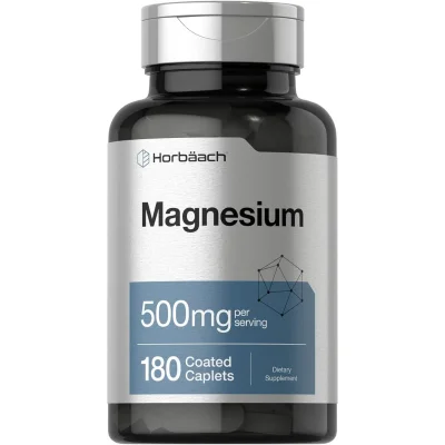 Horbäach Magnesium Supports Muscle & Nerve Function, Coated Caplets - 180 Count