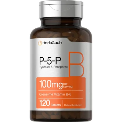 Horbäach P-5-P Pyridoxal 5-Phosphate Vitamin B-6, Supports Metabolic Functions & Nervous System, Tablets - 120 Count