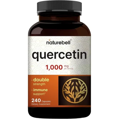 Naturebell Quercetin Double Strength, Potent Antioxidant & Immune Support, 1000mg - 240 Capsules