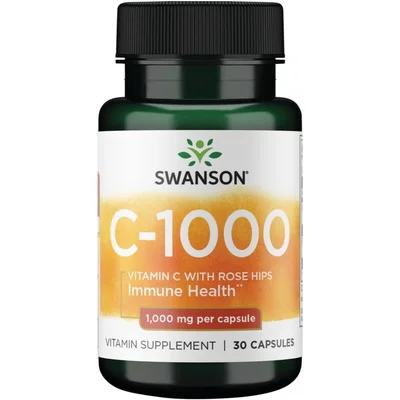 Swanson Vitamin C 1000mg for Immune Support, Capsules - 30 Count
