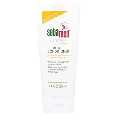 Sebamed Hair Repair Conditioner with Keratin & Panthenol, Restores & Strengthens Damaged Hair - 200ml
