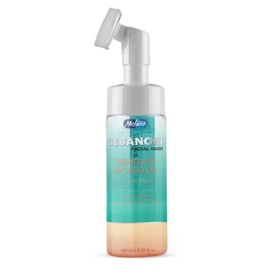 Sebanoin Facial Wash with Integrated Brush, Sebum Control Cleanser - 150ml