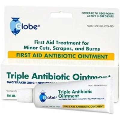 Globe Triple Antibiotic Ointment, Prevents Infection in Minor Cuts, Scrapes & Burns, Ointment - 1 oz