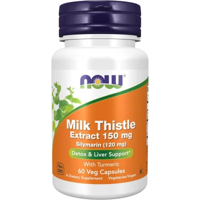 NOW Milk Thistle Extract, Supports Liver Health, Capsules - 60 Count
