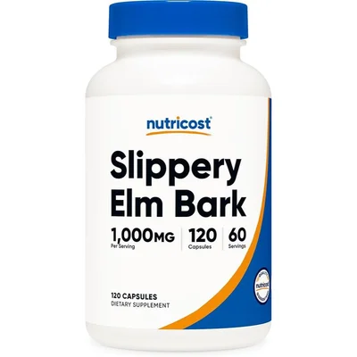 نيوتريكوست (Nutricost) سليبري إلم بارك، لتهدئة الجهاز الهضمي، كبسولات - 120 كبسولة