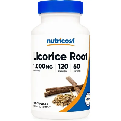 نيوتريكوست (Nutricost) جذور عرق السوس لدعم الجهاز الهضمي والجهاز التنفسي، كبسولات - 120 كبسولة