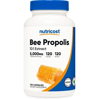 نيوتريكوست (Nutricost) مستخلص عكبر النحل، داعم للمناعة ومضاد للأكسدة، كبسولات - 120 كبسولة