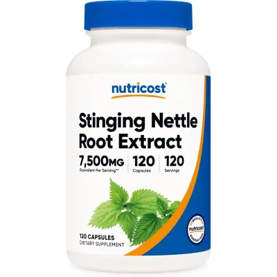 Nutricost Stinging Nettle Root Extract, Supports Prostate & Urinary Tract Health, Capsules - 120 Count