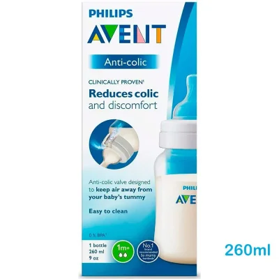Philips Avent Anti-Colic Baby Bottle, 1 Month+, 260ml