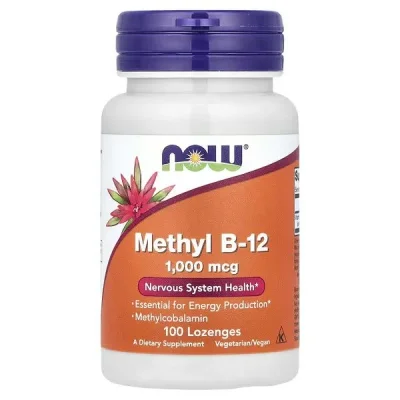 NOW Vitamin B12 1000mcg for Neurological Support, Lozenges - 100 Count
