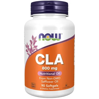 NOW CLA 800 for Body Composition Support, Aids Fat Metabolism & Lean Muscle Mass, Softgels - 90 Count