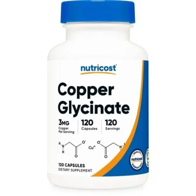 نيوتريكوست (Nutricost) جلايسينات النحاس، مكمل غذائي، كبسولات - 120 كبسولة