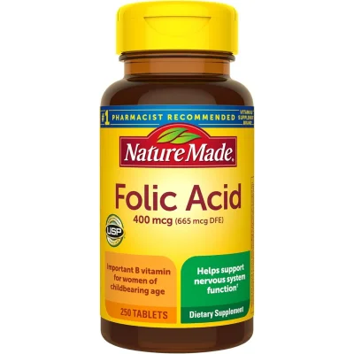 Nature Made Folic Acid Supplement, Tablets - 250 Count