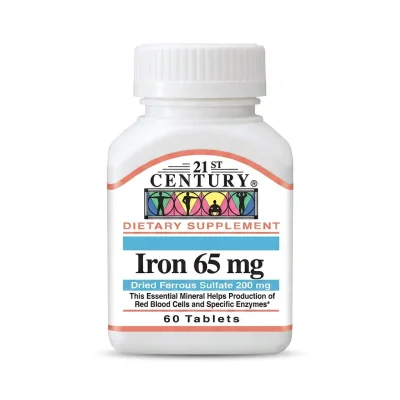 21st Century Ferrous Sulfate, Iron Supplement, Tablets - 60 Count