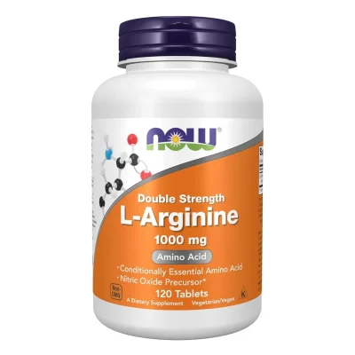 NOW L-Arginine for Cardiovascular Health Support, Tablets - 120 Count
