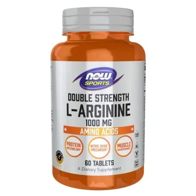 NOW L-Arginine, Dietary Supplement, Tablets - 60 Count
