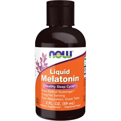 NOW Melatonin Liquid Sleep Aid Drops - 59 ml