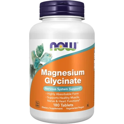 NOW Magnesium Glycinate Tablets - 180 Count