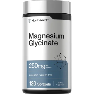 Horbaach Magnesium Glycinate, Dietary Supplement, Softgel Capsules - 120 Count