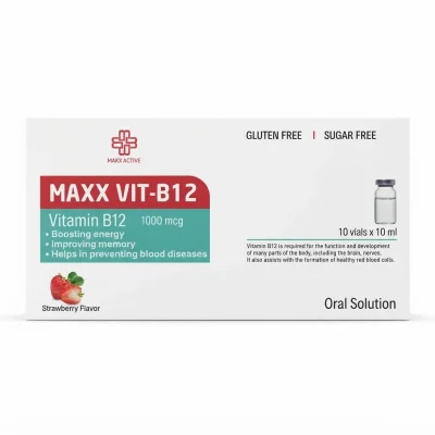 ماكس أكتيف ماكس فيت-B12 تركيز 1000 مكغم 10 قارورات × 10 مل
