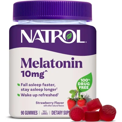 ناترول (Natrol) ميلاتونين، يعزز أنماط النوم الصحية، 90 قطعة علكة