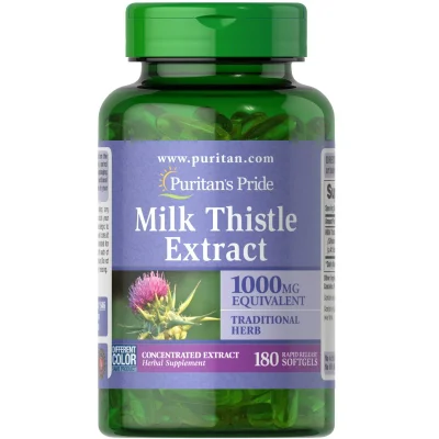 Puritan's Pride Milk Thistle Liver Support, Softgels - 180 Count
