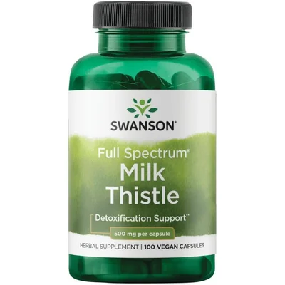 Swanson Milk Thistle 500mg Capsules - 100 Count