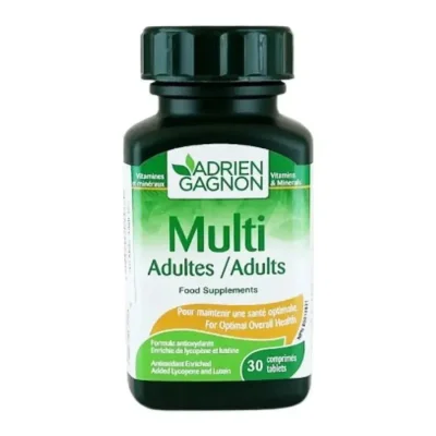 ADRIEN GAGNON Multi Vitamin for Adults, Supports Overall Health, Tablets - 30 Count