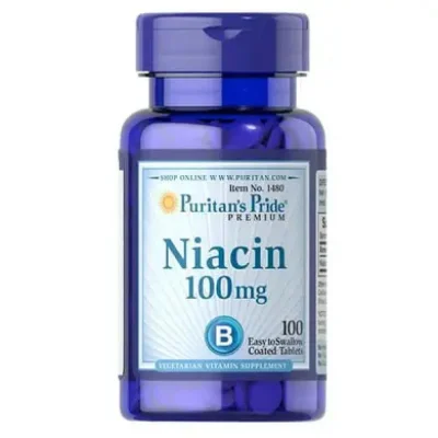 Puritan's Pride Niacin (Vitamin B3) Supplement, Tablets - 100 Count