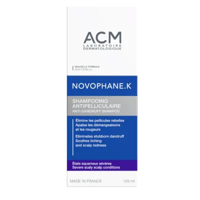 ACM نوفوفين.كيه (Novophane.k) شامبو ضد القشرة، يعالج ويمنع القشرة والحكة - 125 مل