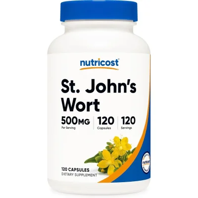 نوتريكوست (Nutricost) سانت جونز وورت لدعم توازن المزاج والصحة العاطفية، كبسولات - 120 كبسولة