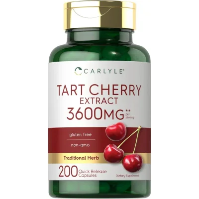 Carlyle Tart Cherry Extract, Antioxidant & Anti-inflammatory Support, Capsules - 200 Count