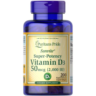 Vitamin D3 5000iu 200 Softgels - Puritan's Pride