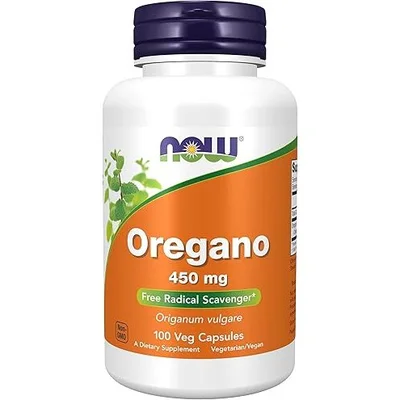 NOW Oregano Natural Antimicrobial & Antioxidant Support, Veg Capsules, 450 mg - 100 Count