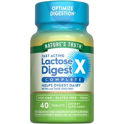 Nature's Truth Lactose Digest, Aids Lactose Digestion - 40 Tablets