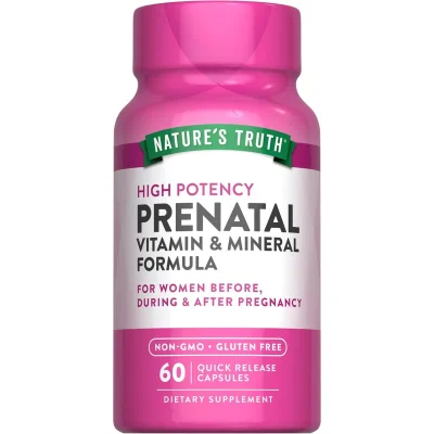 Nature's Truth High Potency Prenatal Vitamin & Mineral Formula, Quick Release Capsules - 60 Count