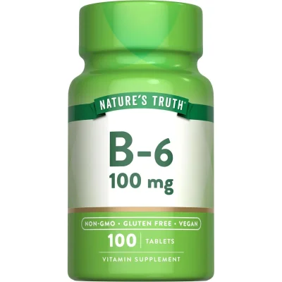 Nature's Truth فيتامين ب6 (Vitamin B6) لدعم الجهاز العصبي، أقراص - 100 قرص