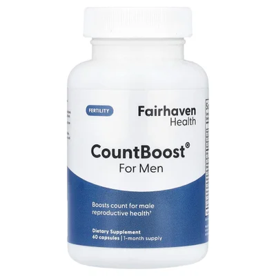 Fairhaven Health CountBoost For Men, Male Fertility Support, Capsules - 60 Capsules