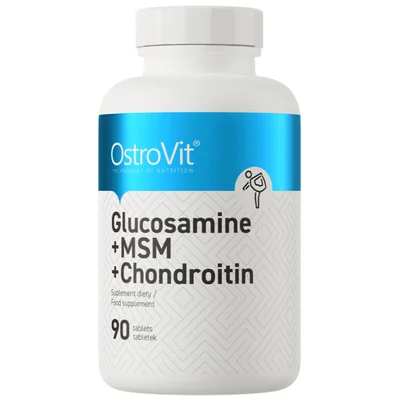 OstroVit Glucosamine + MSM + Chondroitin, Joint Health Support, Tablets - 90 Count